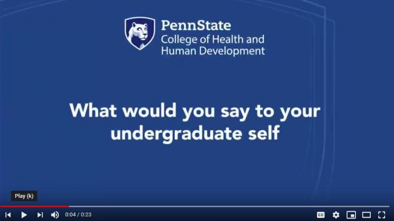 What advice would you tell your undergraduate self?